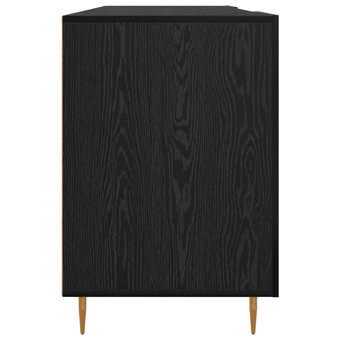 Skrivebord med hylle Svart eik 140 x 50 x 75 cm Konstruert tre