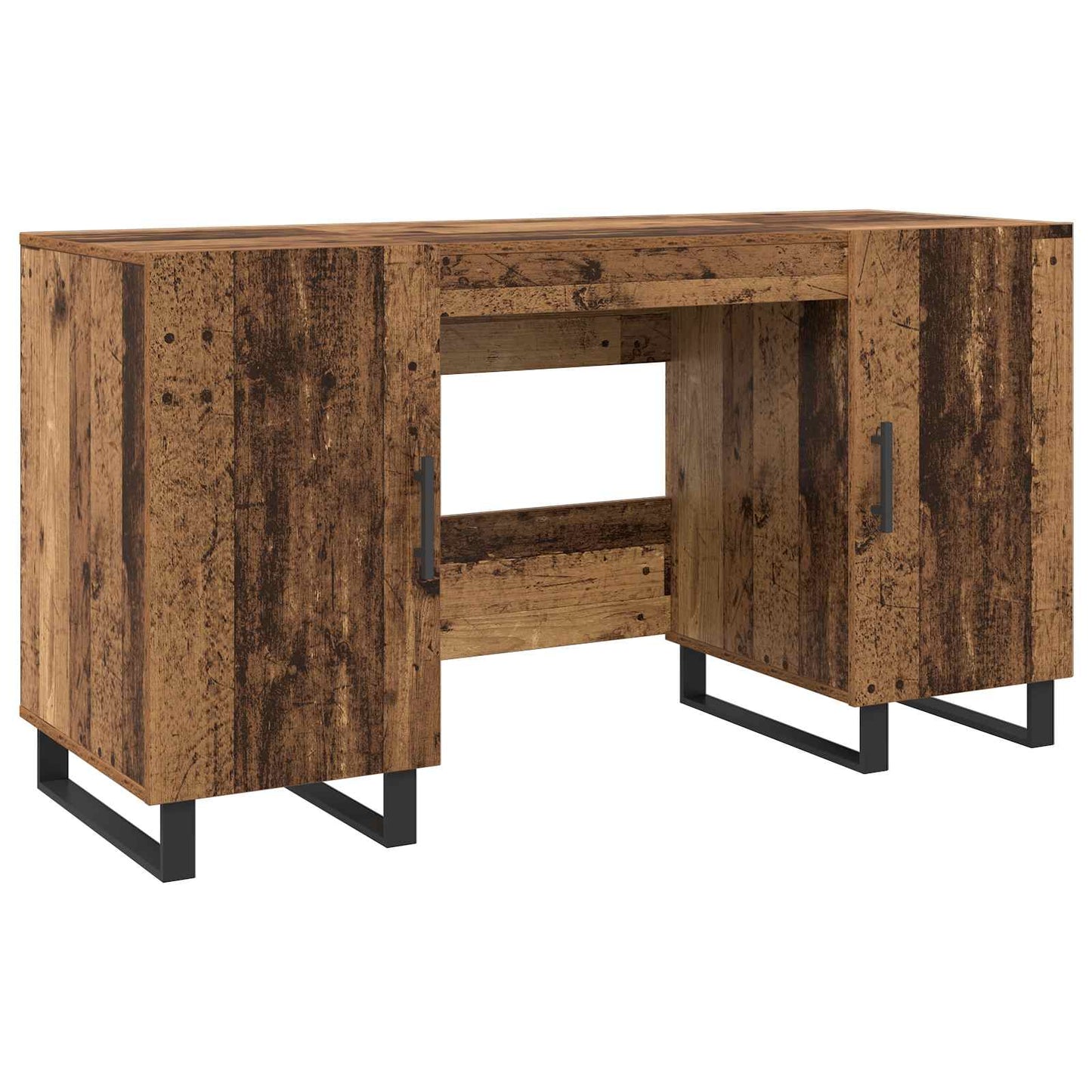 Skrivebord med dør Gammelt tre 140 x 50 x 75 cm Konstruert tre