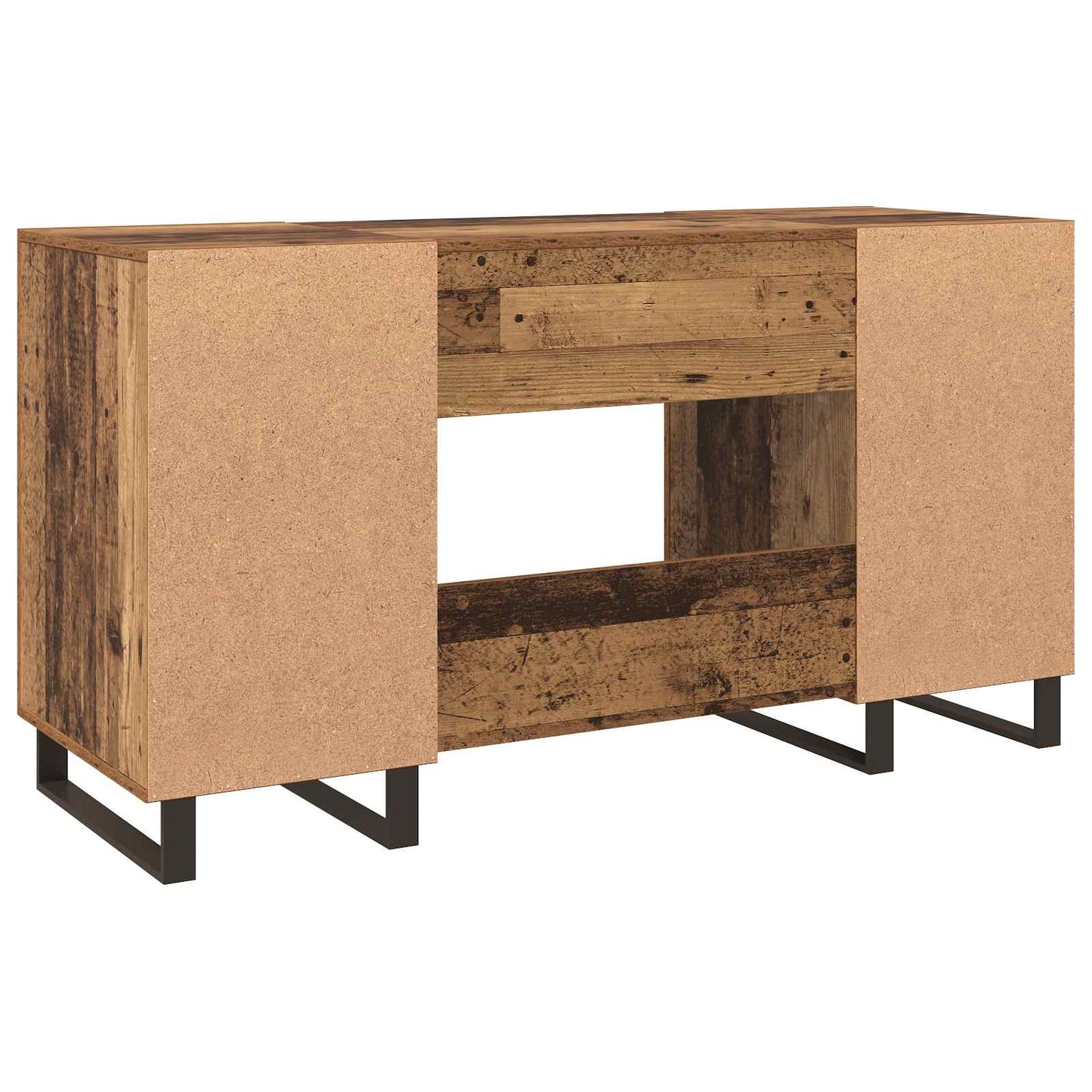 Skrivebord med dør Gammelt tre 140 x 50 x 75 cm Konstruert tre