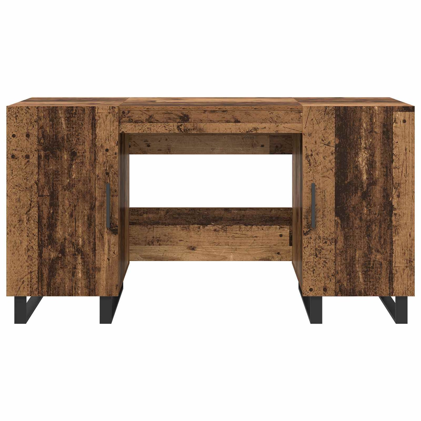 Skrivebord med dør Gammelt tre 140 x 50 x 75 cm Konstruert tre