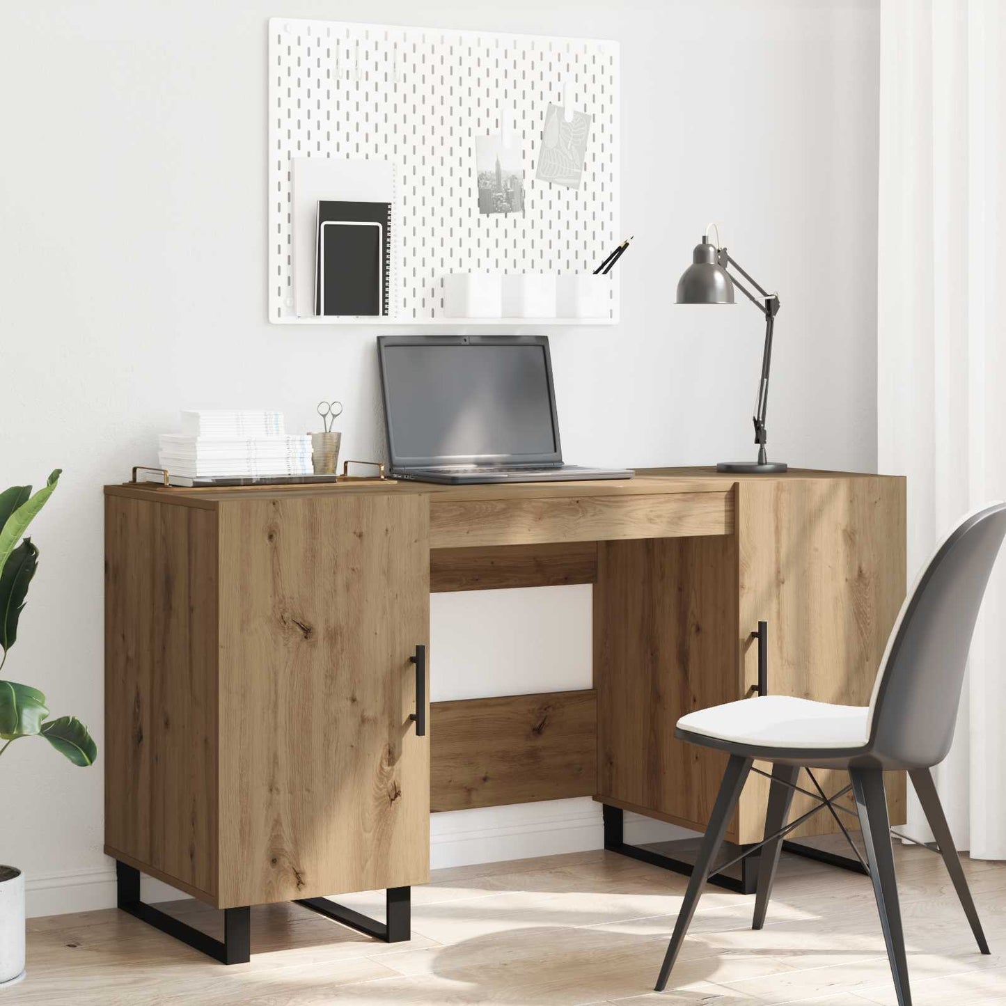 Skrivebord artisan eik Konstruert tre 140 x 50 x 75 cm