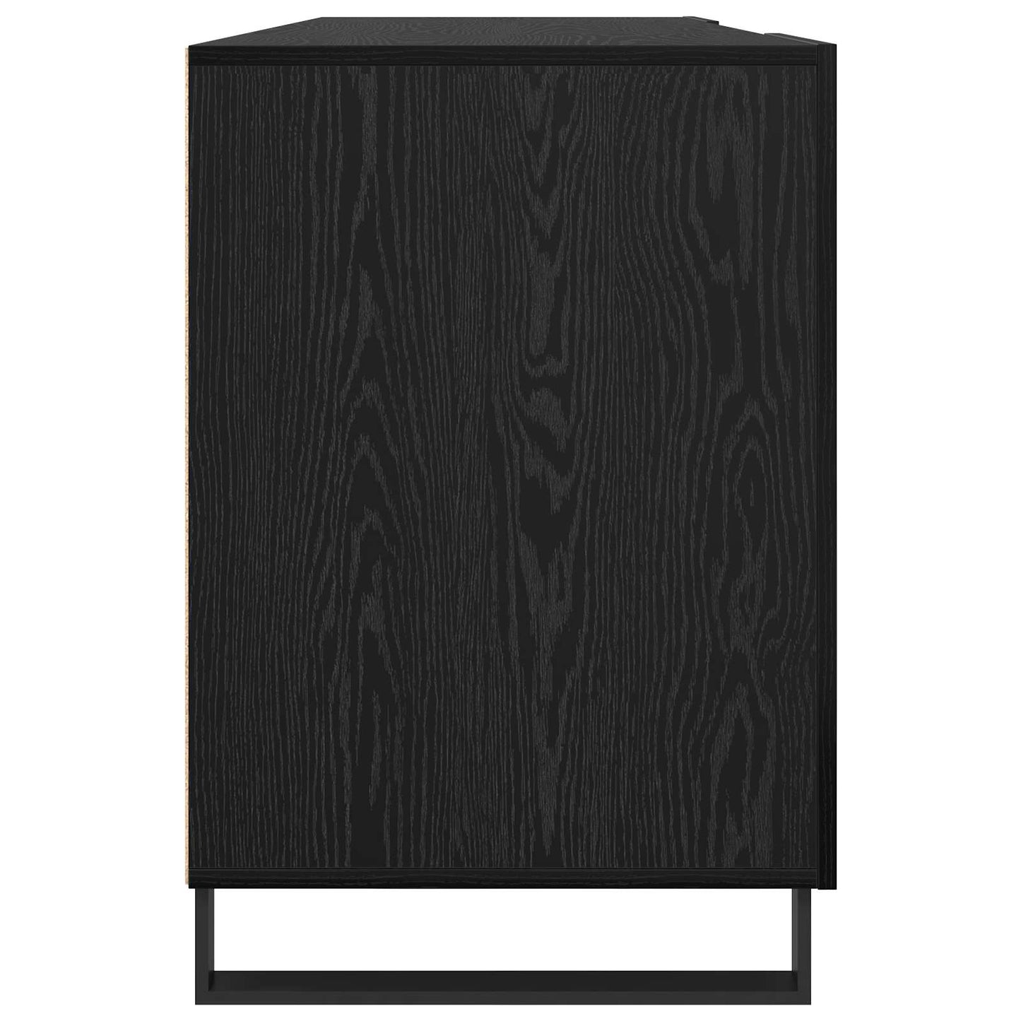 Skrivebord med hylle Svart eik 140 x 50 x 75 cm Konstruert tre