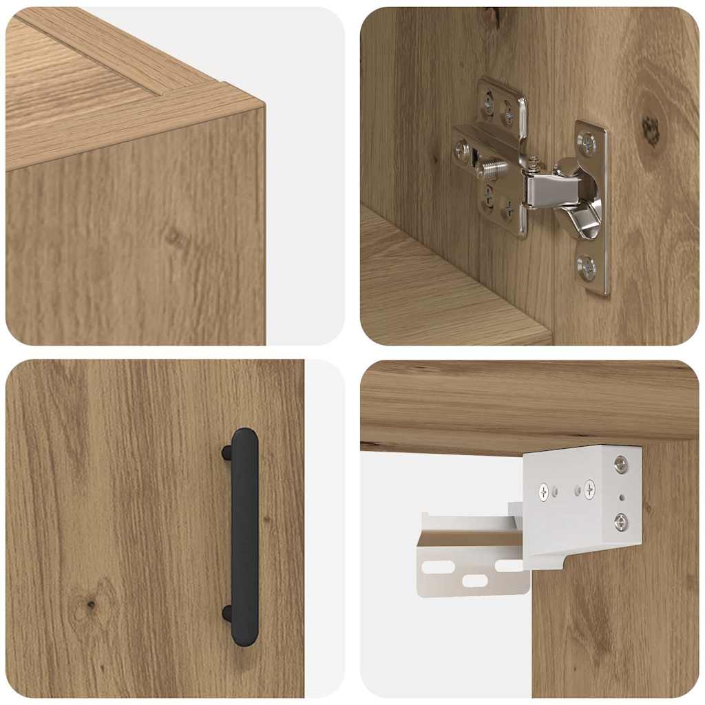 Vegghengt skap Artisan Eik 60 x 31 x 70 cm Konstruert tre