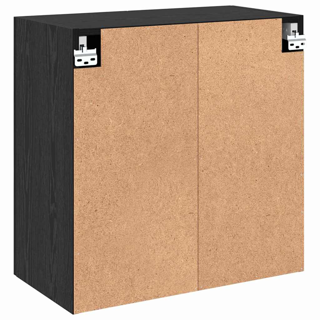 Vegghengt skap Svart Eik 60 x 31 x 60 cm Konstruert tre