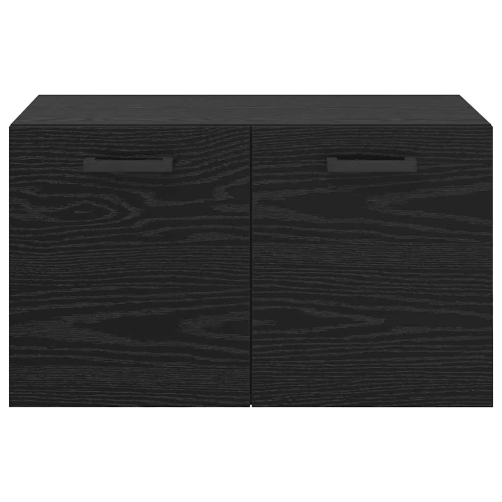 Vegghengt skap Svart Eik 60 x 36,5 x 35 cm Konstruert tre