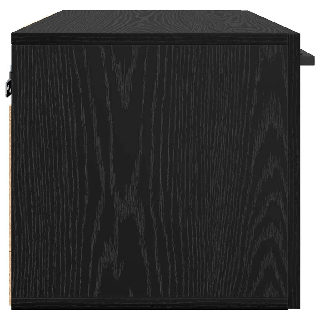 Vegghengt skap Svart Eik 60 x 36,5 x 35 cm Konstruert tre