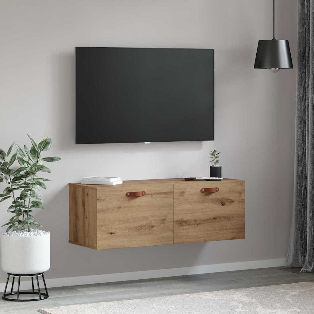 Vegghengt skap Artisan Eik 100 x 36,5 x 35 cm Konstruert tre