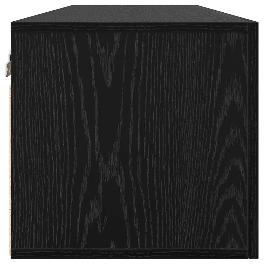Vegghengt skap Svart Eik 100 x 36,5 x 35 cm Konstruert tre