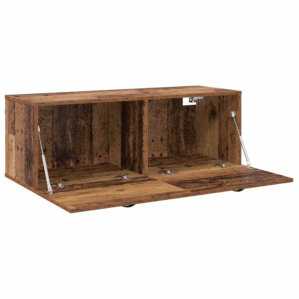 Vegghengt skap Gammelt tre 100 x 36,5 x 35 cm Konstruert tre