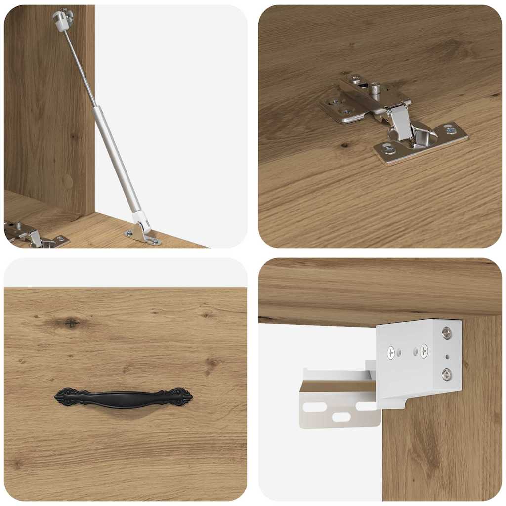 Vegghengt skap Artisan Eik 100 x 36,5 x 35 cm Konstruert tre