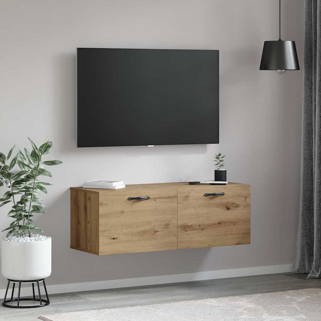 Vegghengt skap Artisan Eik 100 x 36,5 x 35 cm Konstruert tre
