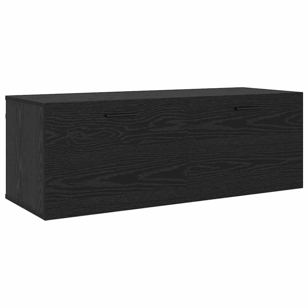Vegghengt skap Svart Eik 100 x 36,5 x 35 cm Konstruert tre