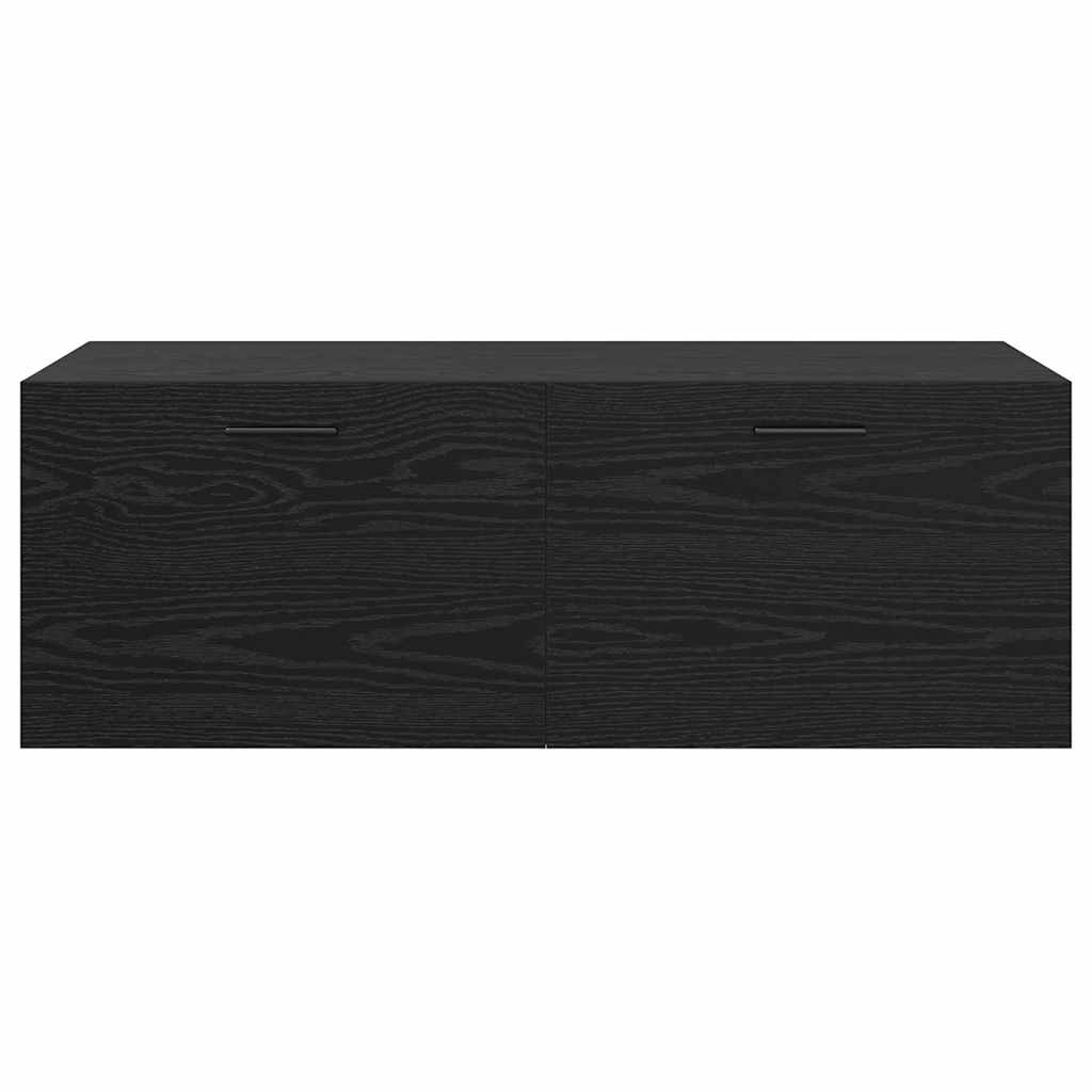 Vegghengt skap Svart Eik 100 x 36,5 x 35 cm Konstruert tre
