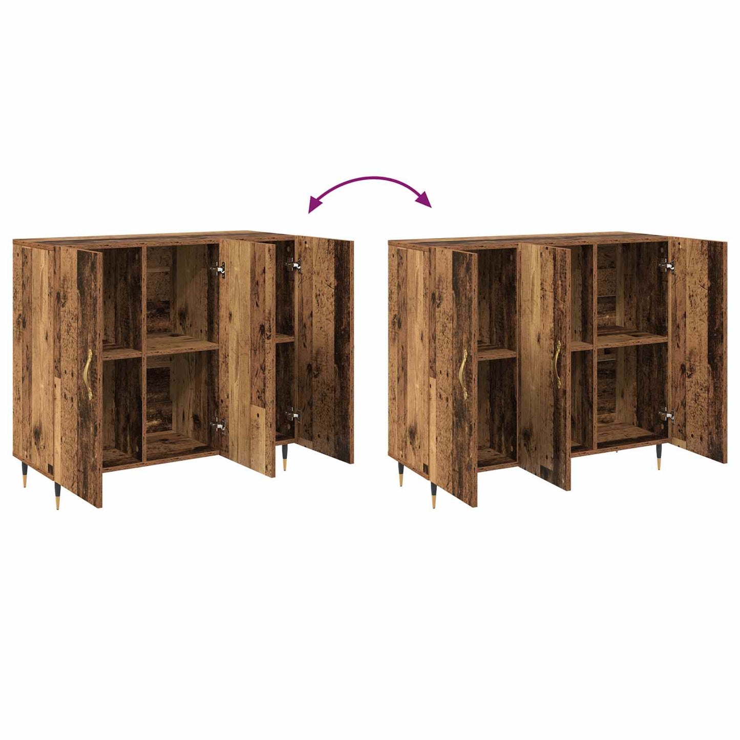 Serviesskap Gammelt tre 90 x 34 x 80 cm Konstruert tre