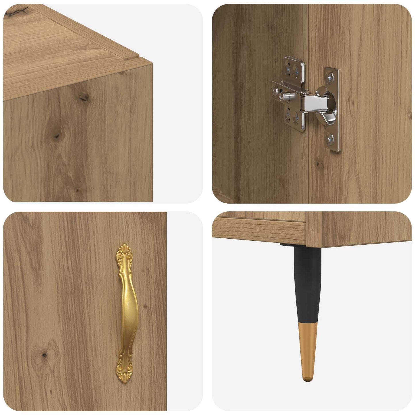 Serviesskap Artisan Eik 90 x 34 x 80 cm Konstruert tre