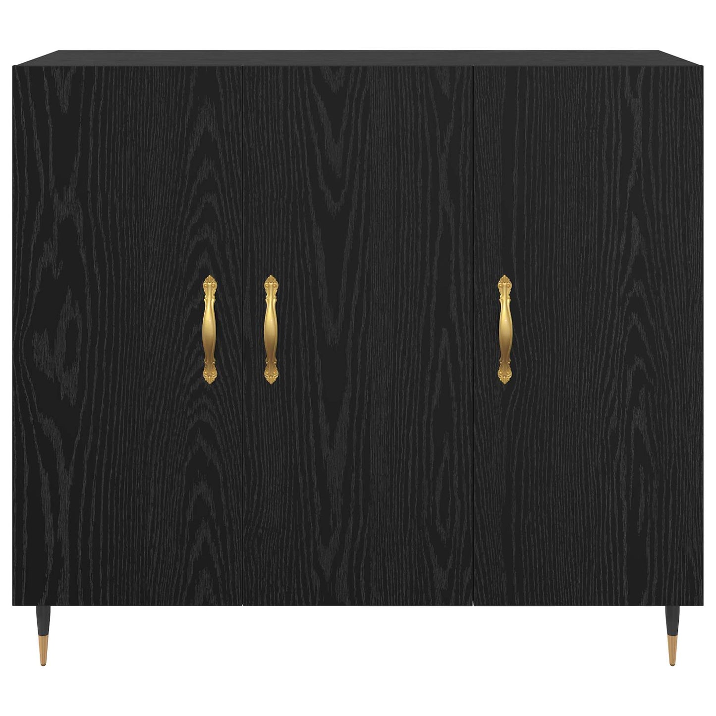 Serviesskap Svart Eik 90 x 34 x 80 cm Konstruert tre
