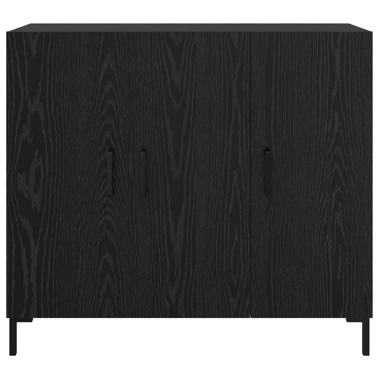 Serviesskap Svart Eik 90 x 34 x 80 cm Konstruert tre
