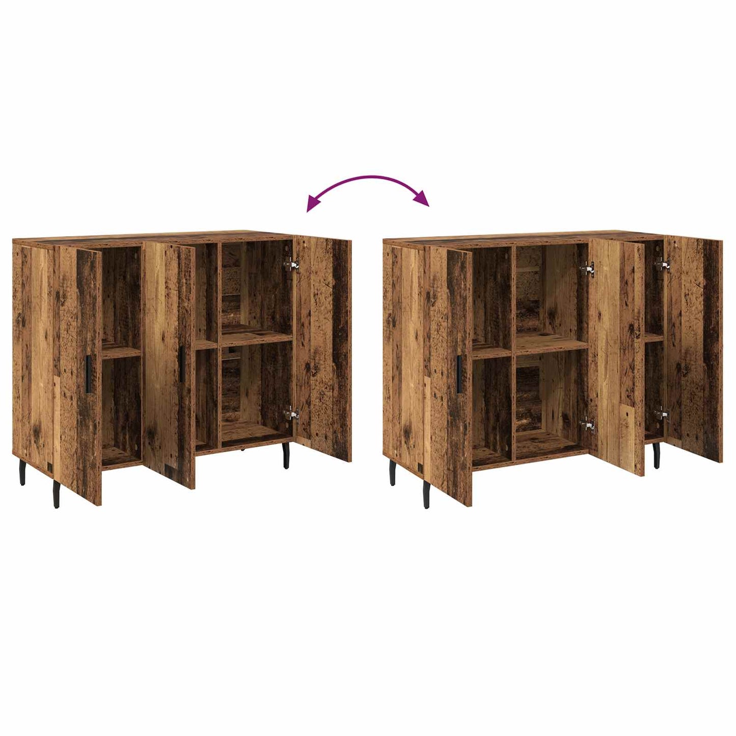 Serviesskap Gammelt tre 90 x 34 x 80 cm Konstruert tre