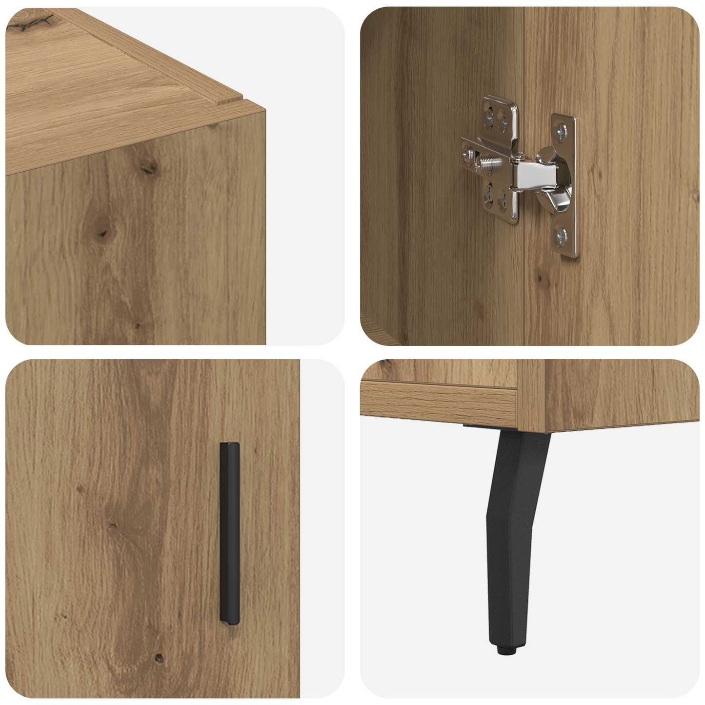 Serviesskap Artisan Eik 90 x 34 x 80 cm Konstruert tre