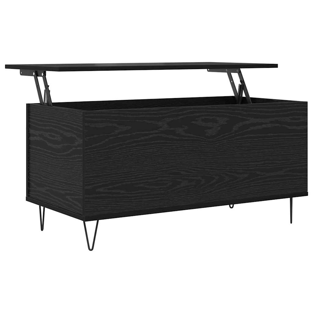 Kaffebord Svart eik 90 x 44.5 x 45 cm Konstruert tre