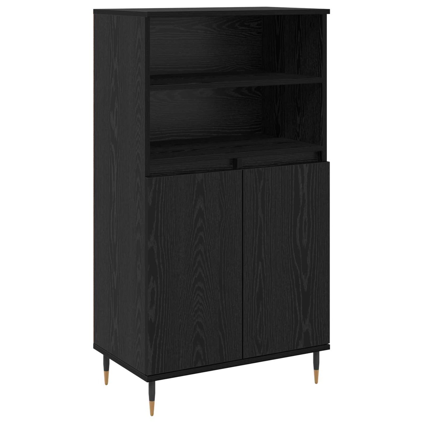 Høyskap Svart 60 x 36 x 110 cm Konstruert tre