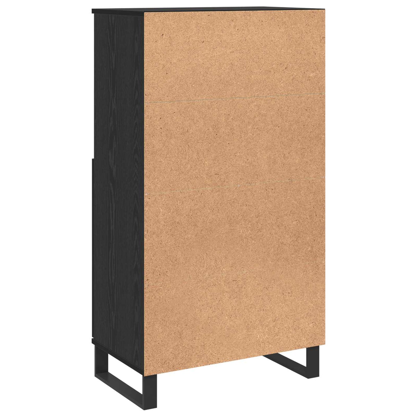 Høyskap Svart 60 x 36 x 110 cm Konstruert tre