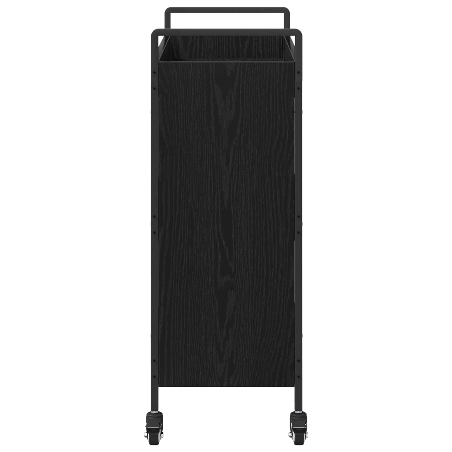 Kjøkkenvogn Svart Eik 70 x 30 x 82 cm Konstruert tre
