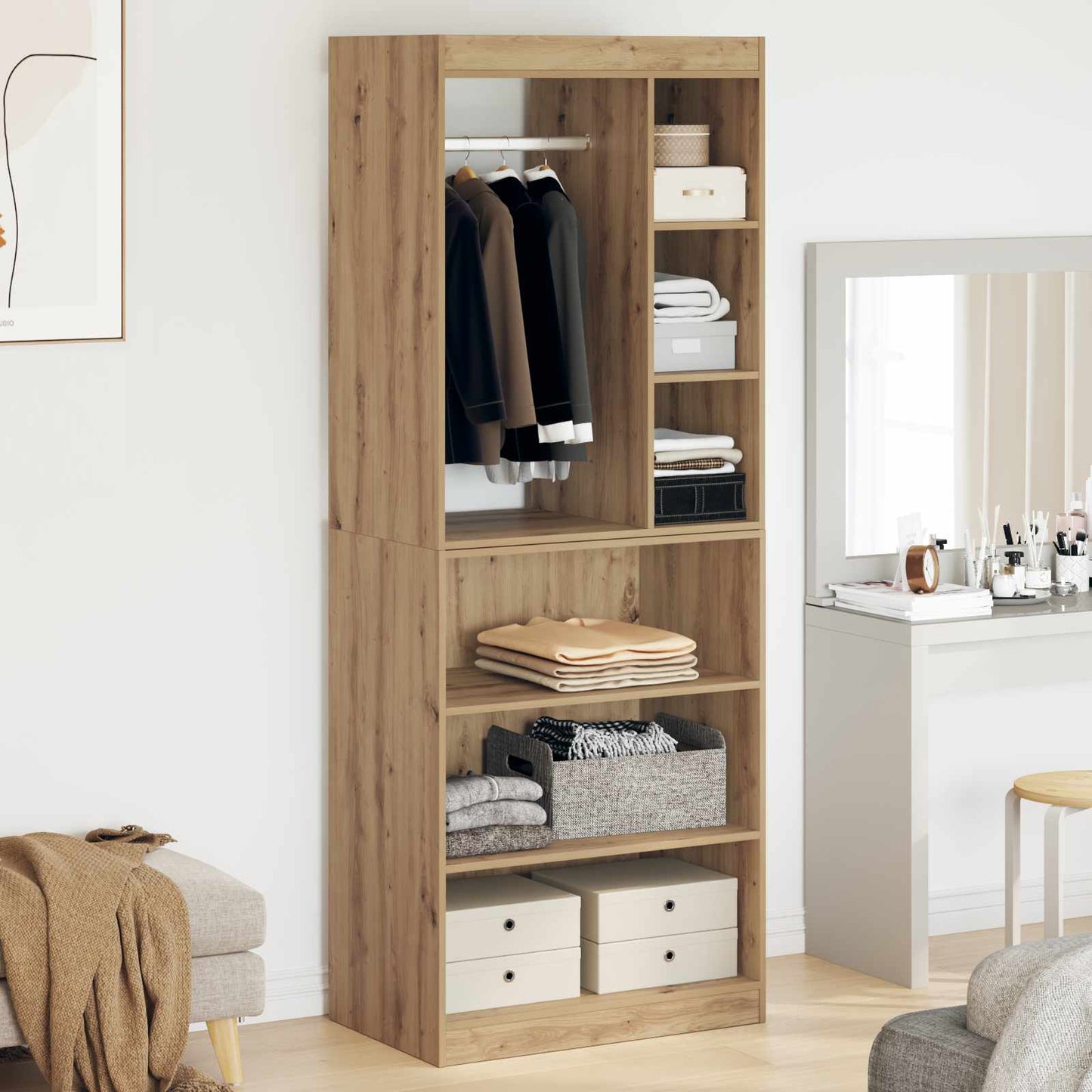 Garderobeskap Artisan Eik 77 x 48 x 102 cm