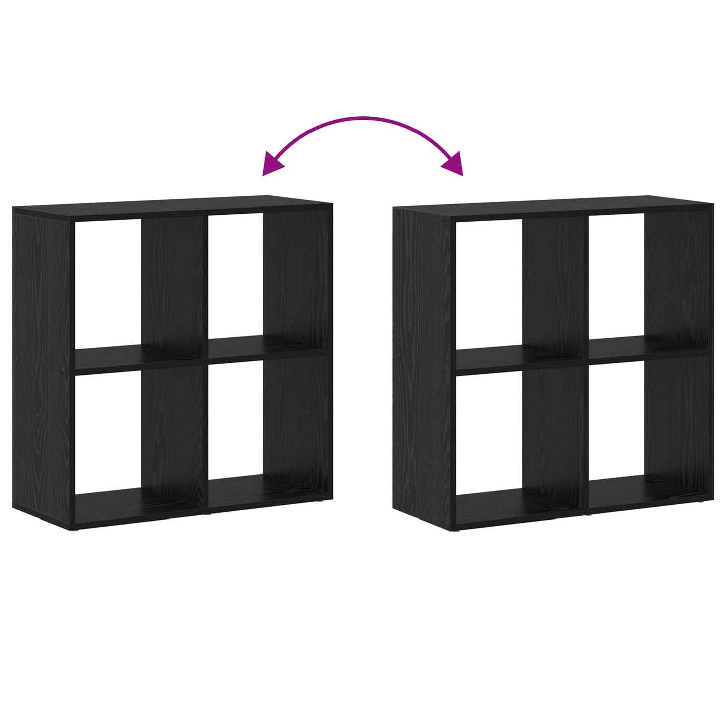 Bokskap Svart Eik 69,5 x 29 x 69,5 cm Konstruert tre