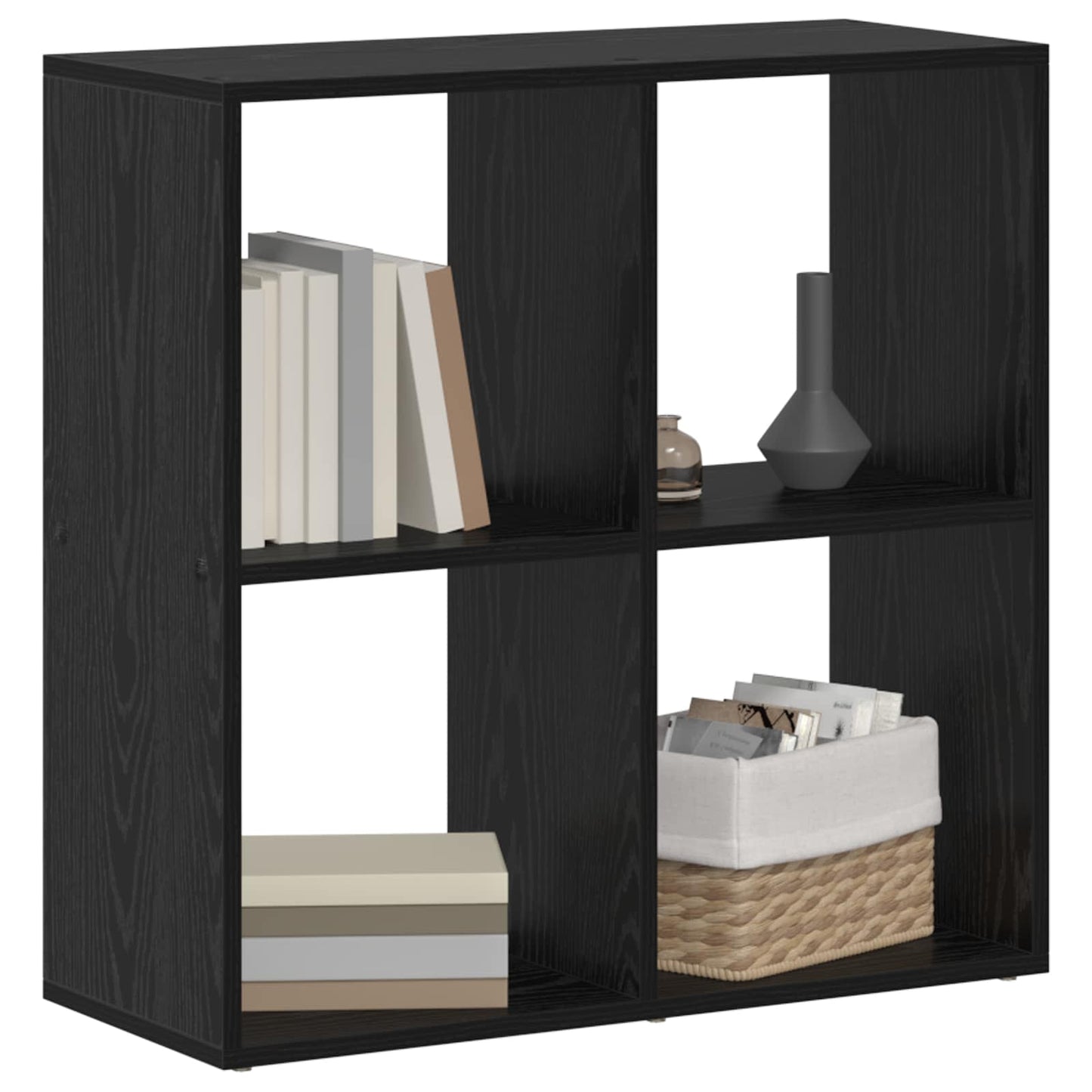 Bokskap Svart Eik 69,5 x 29 x 69,5 cm Konstruert tre