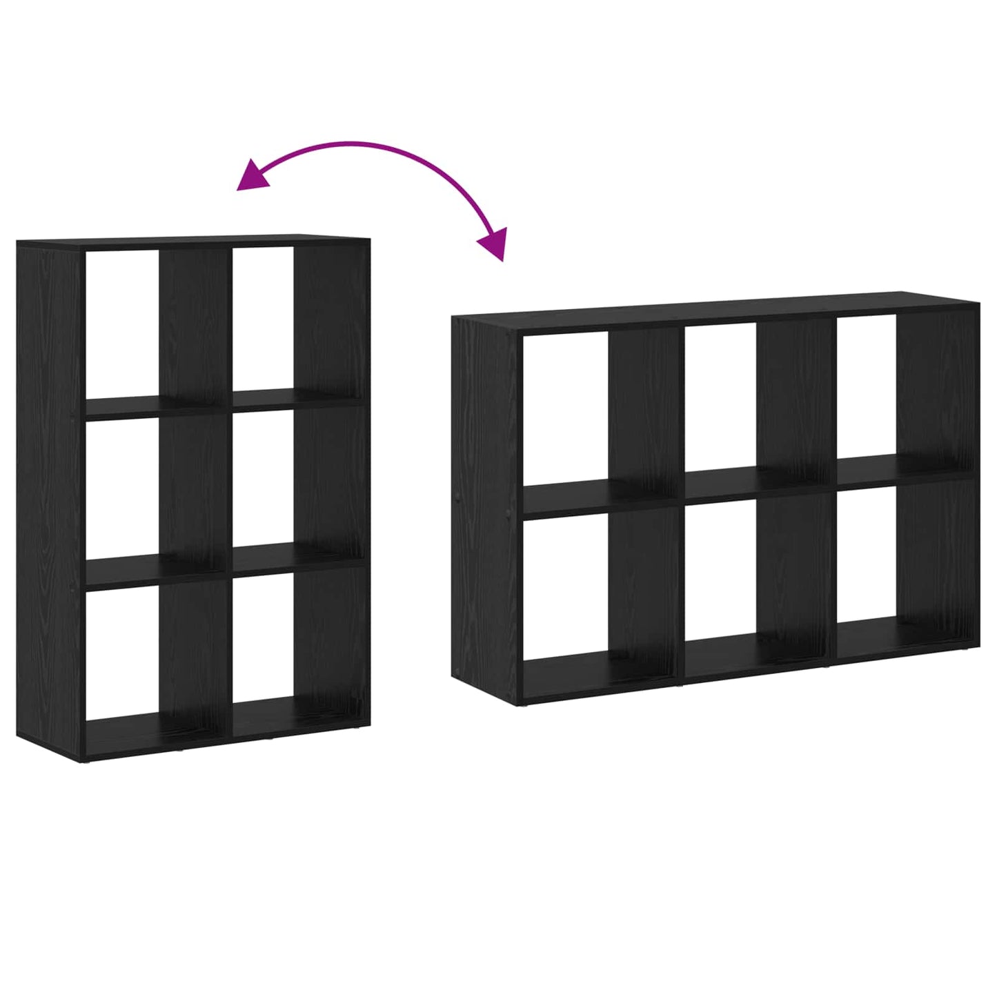 Bokskap Svart Eik 69,5 x 29 x 103,5 cm Konstruert tre