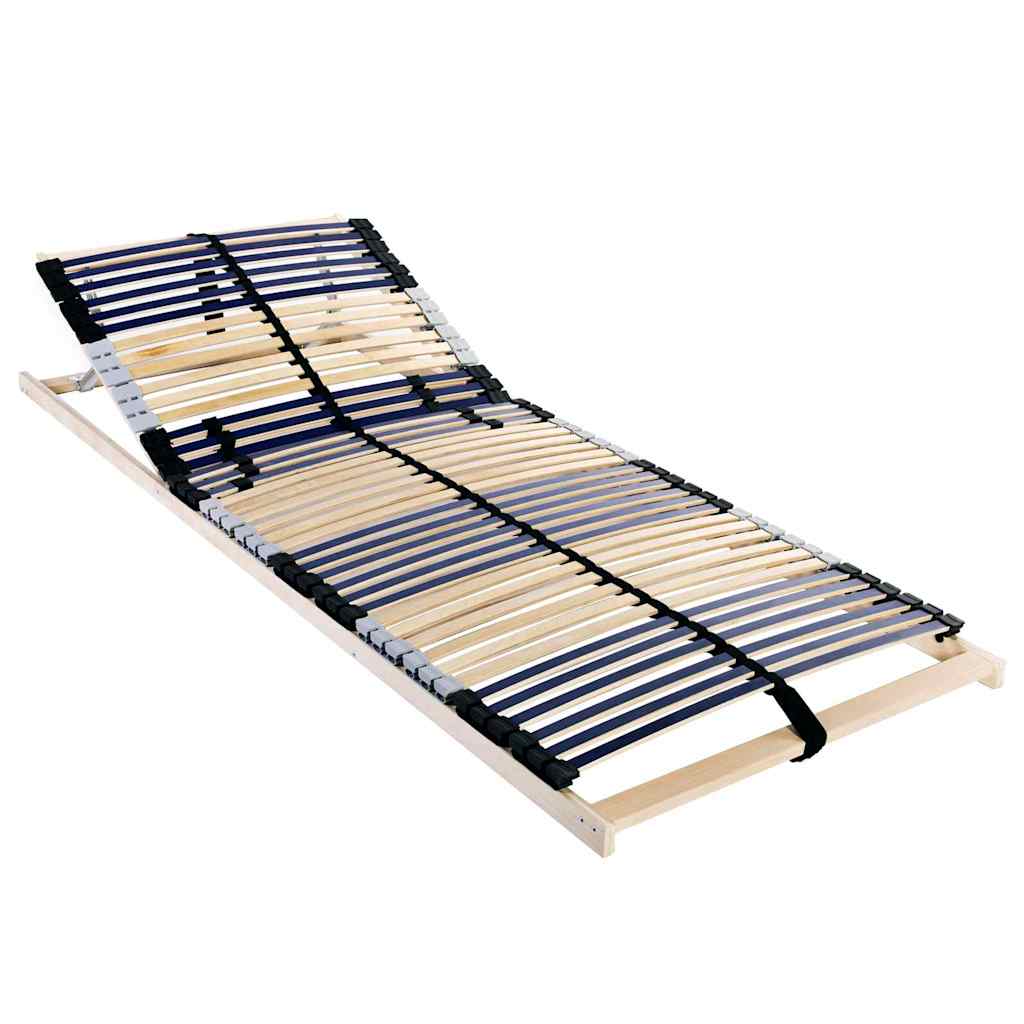Lamelbunn Brun 90 x 190 cm Massiv bøketre