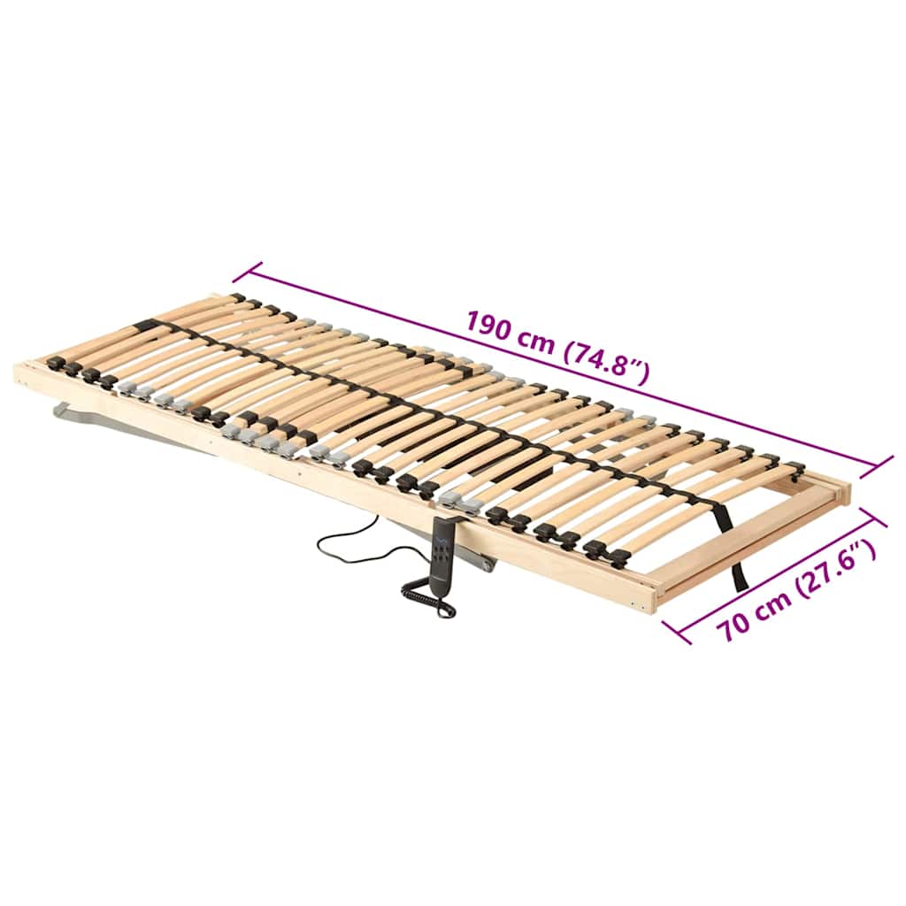 Lamelbunn Brun 70 x 190 cm Massiv bøketre