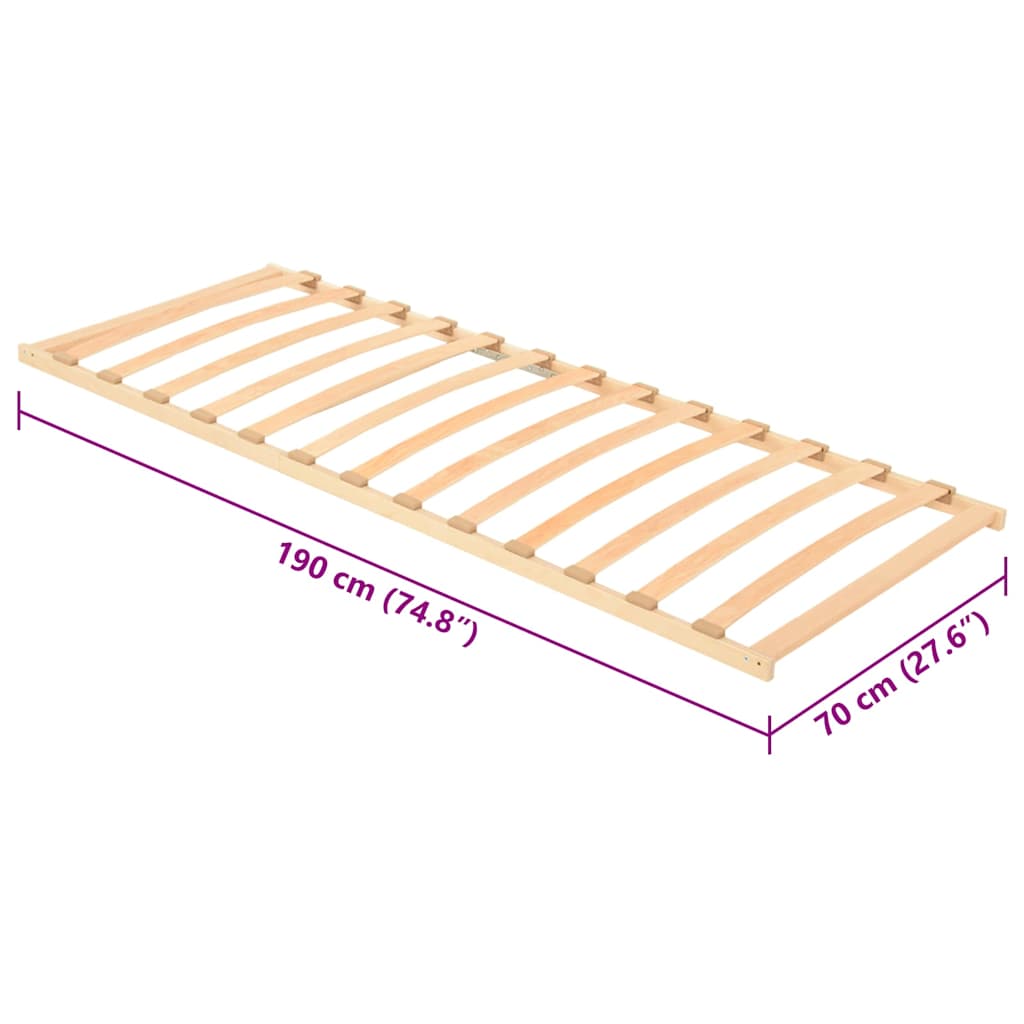 Lamelbunn Brun 70 x 190 cm Massiv bøketre