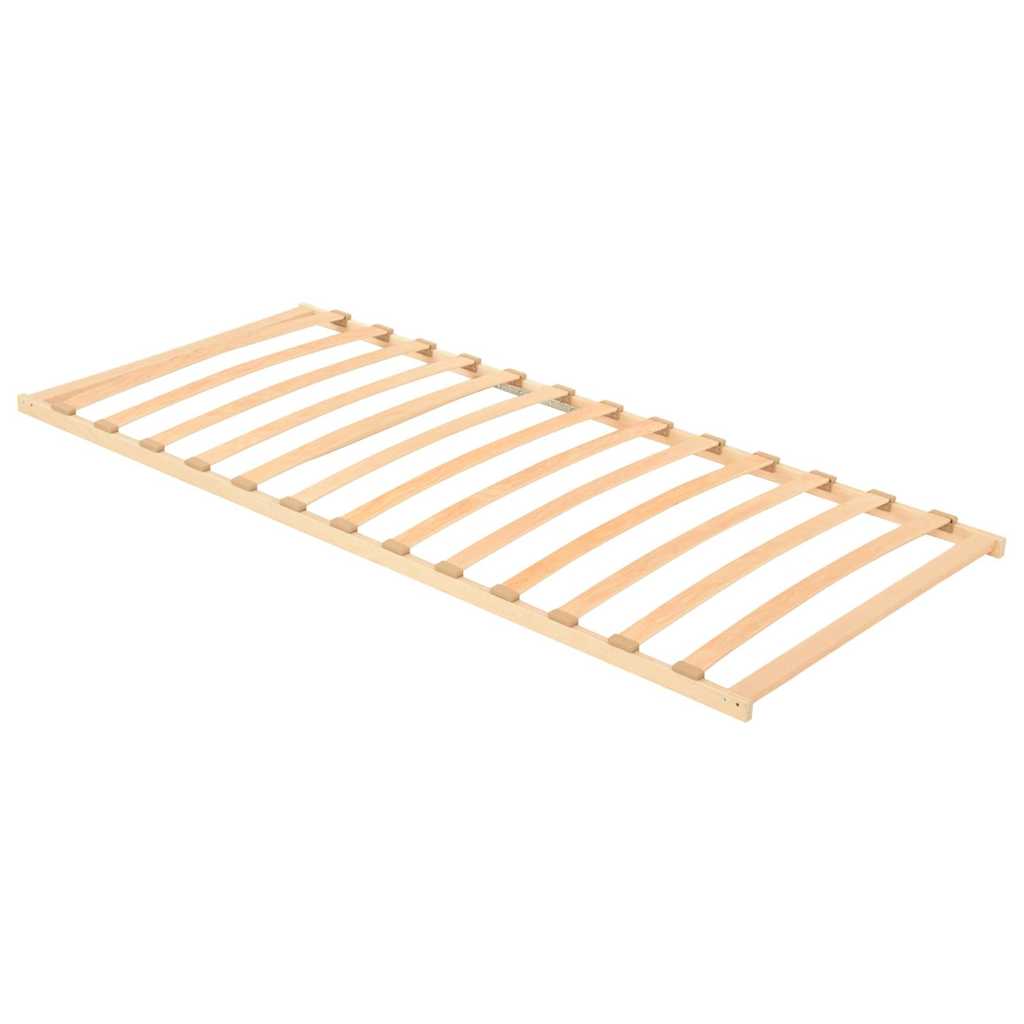Lamelbunn Brun 90 x 190 cm Massiv bøketre