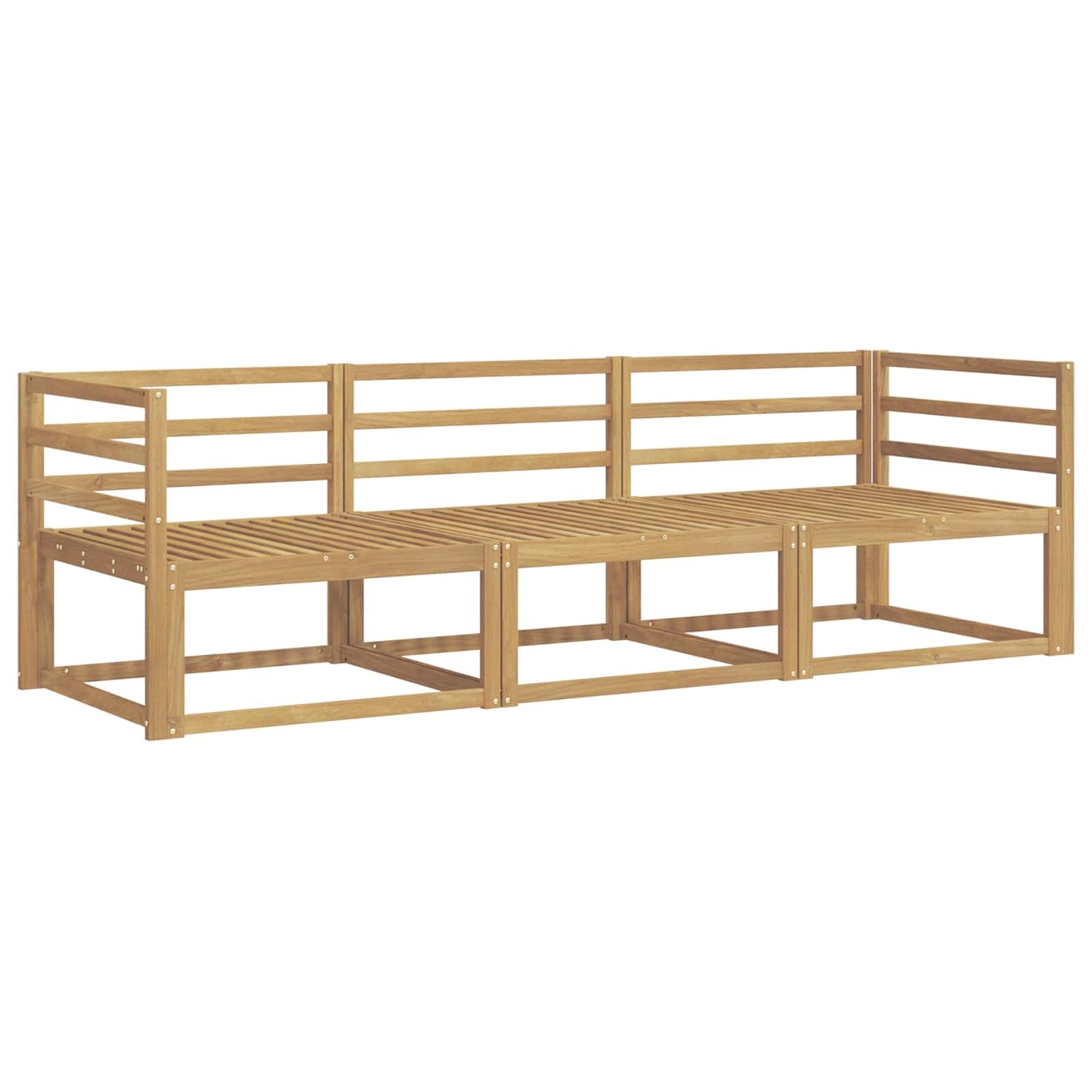 Utendørs sofa-sett 3 pcs Hvit 245,5 x 83 x 73 cm