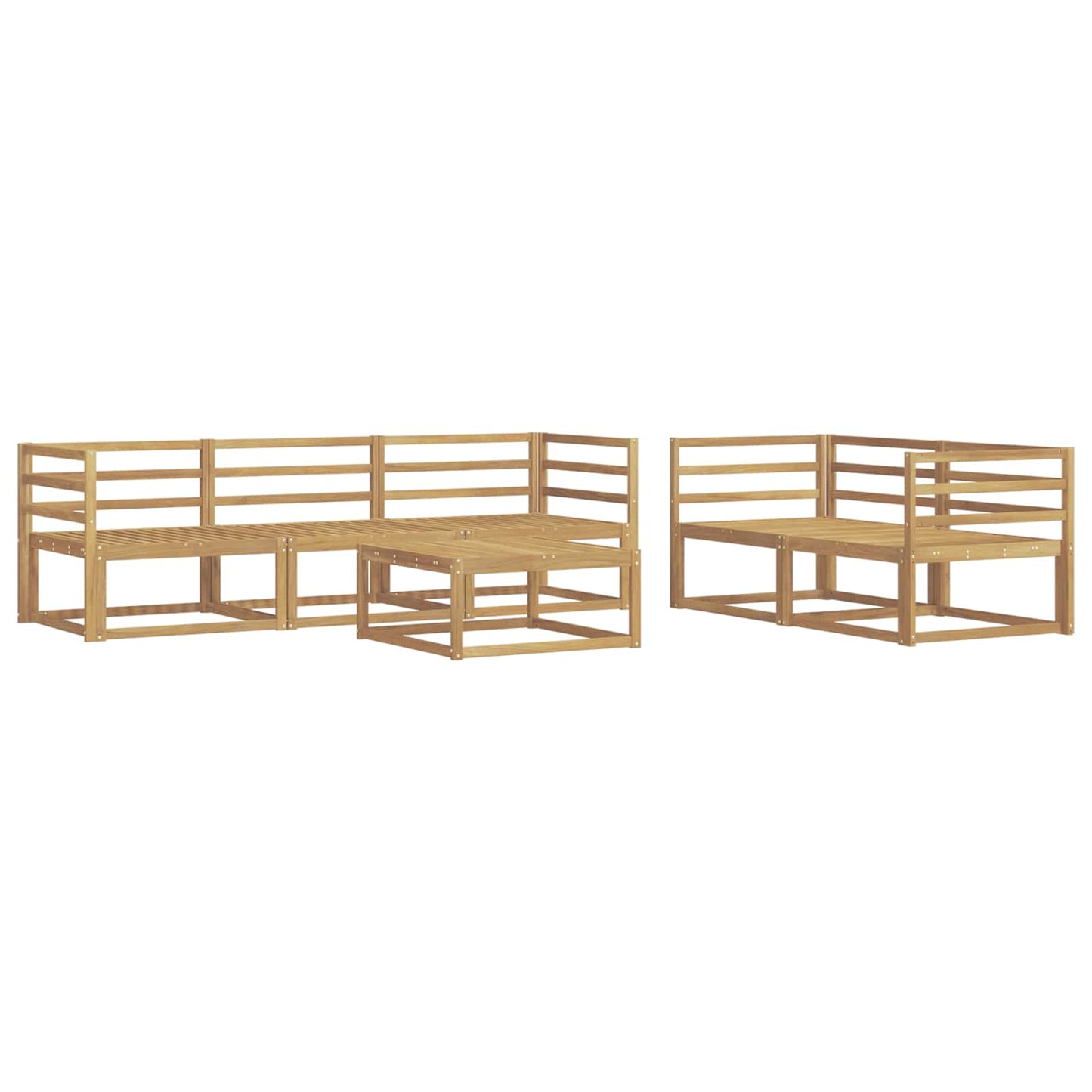 Utendørs sofa-sett 6 pcs Hvit