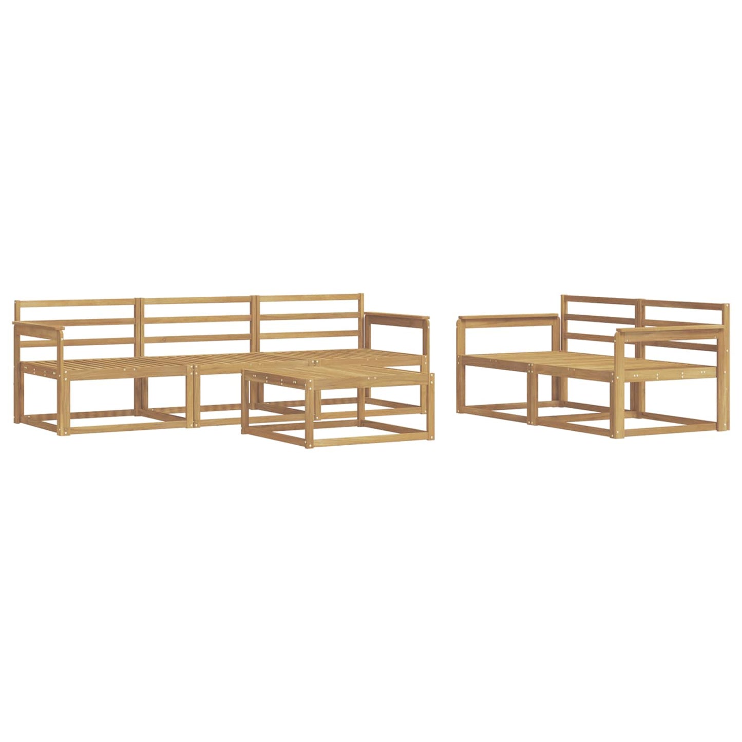 Utendørs sofa-sett 6 pcs Hvit