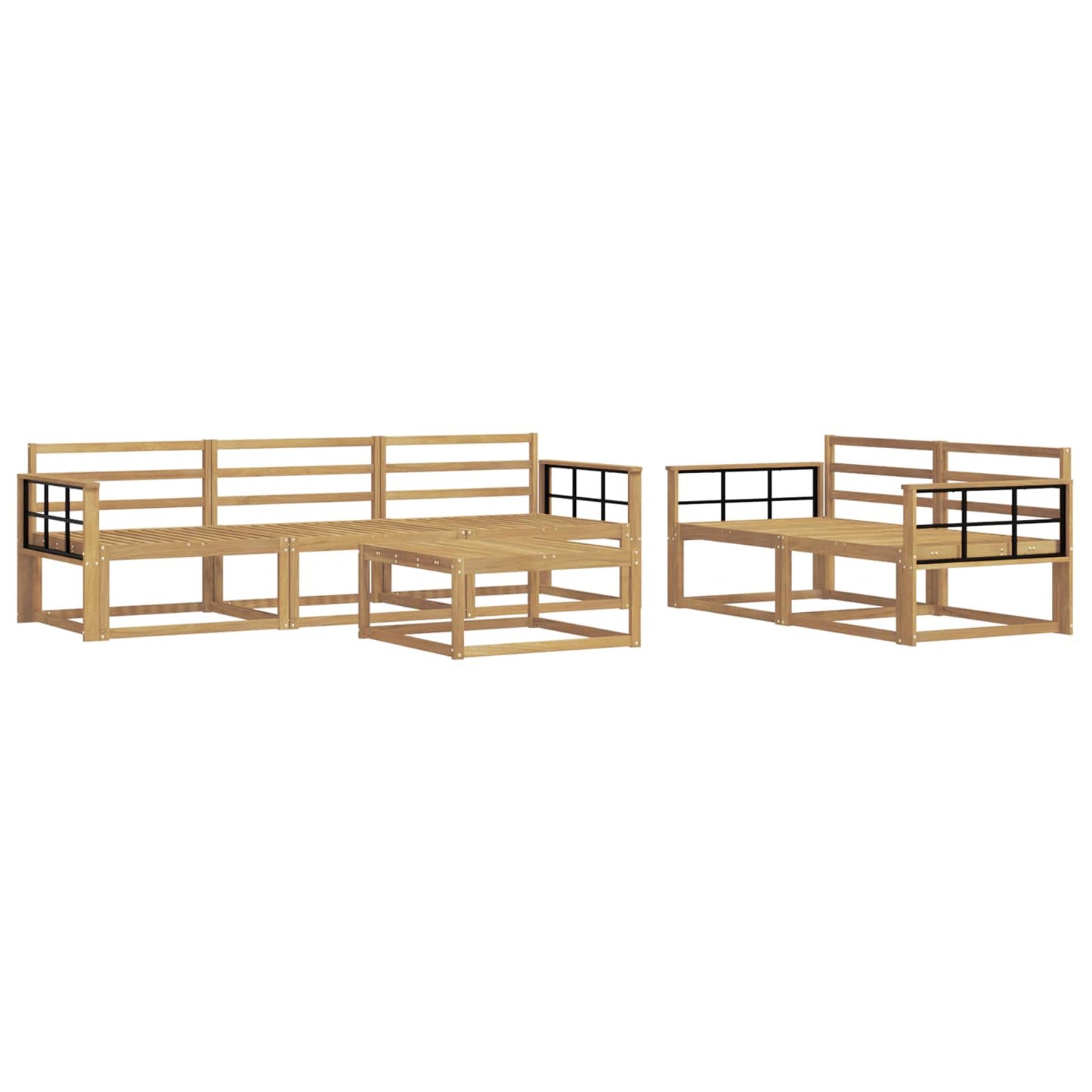 Utendørs sofa-sett 6 pcs Hvit