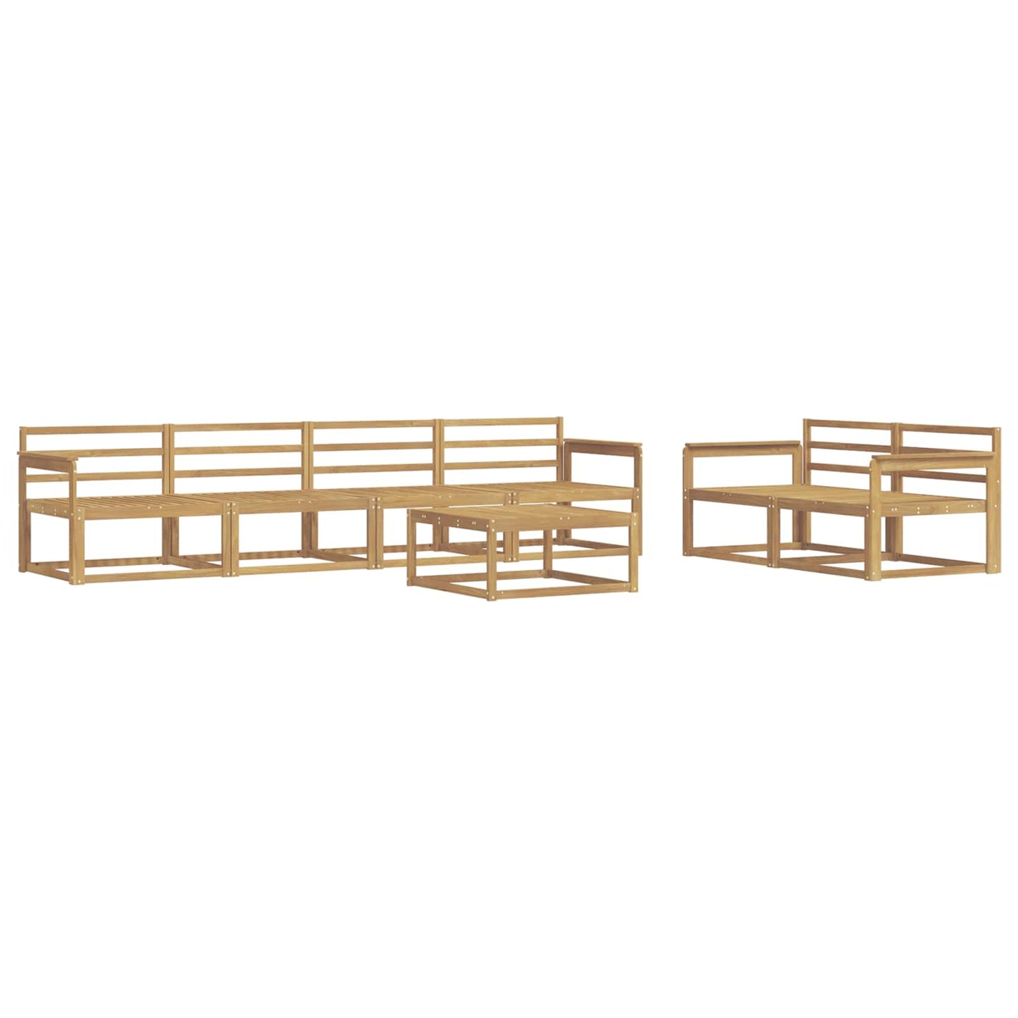 Utendørs sofa-sett 7 pcs Hvit