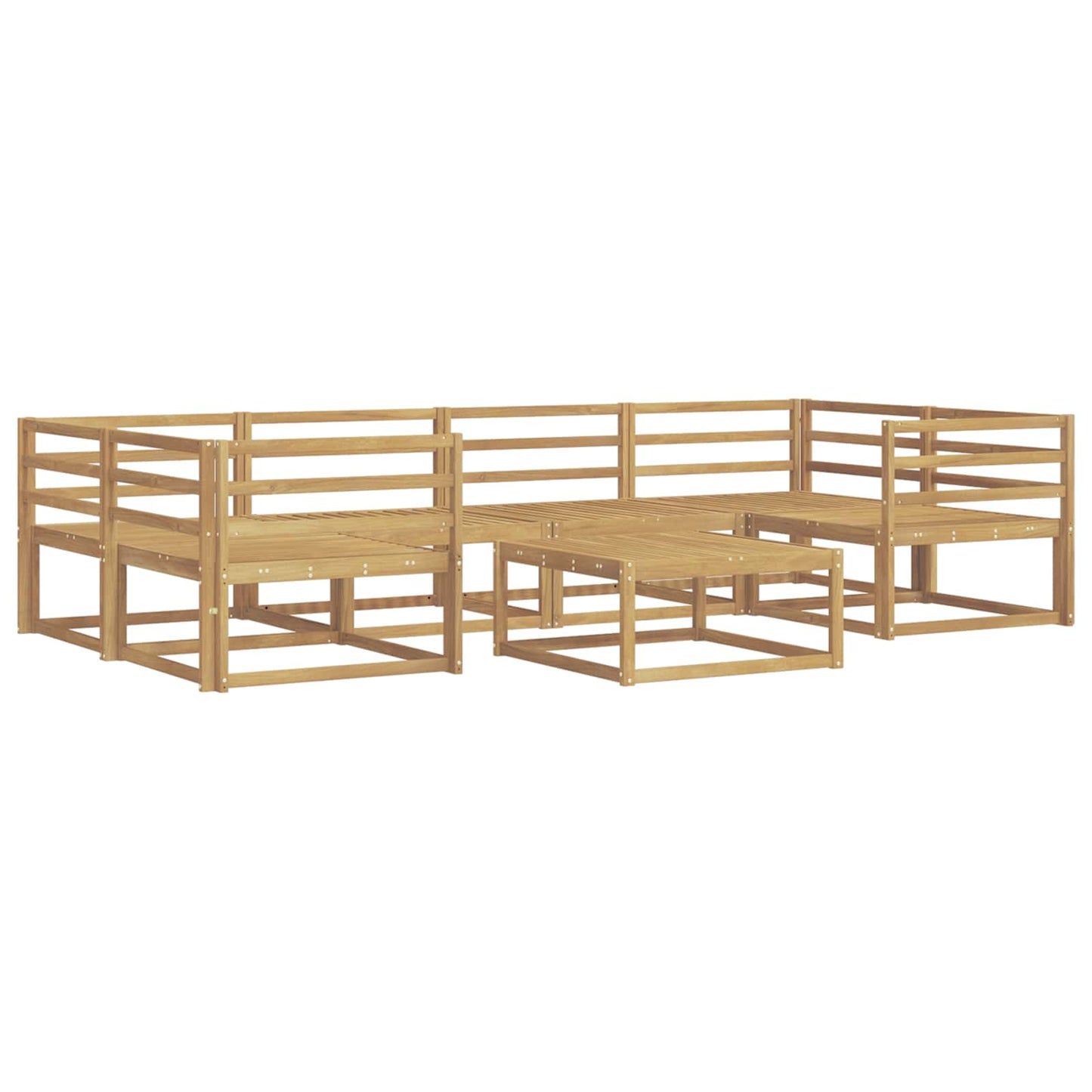 Utendørs sofa-sett 7 pcs Hvit