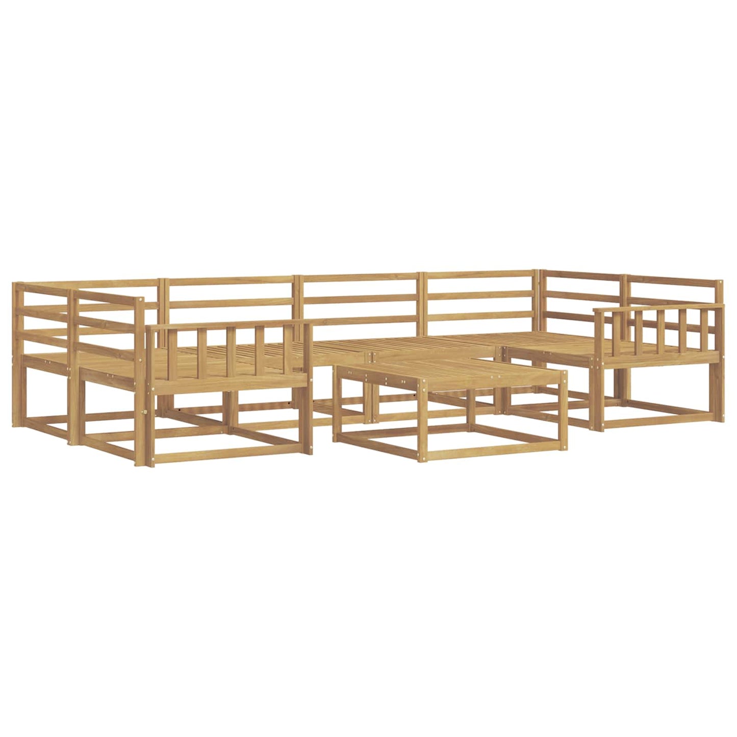 Utendørs sofa-sett 7 pcs Hvit
