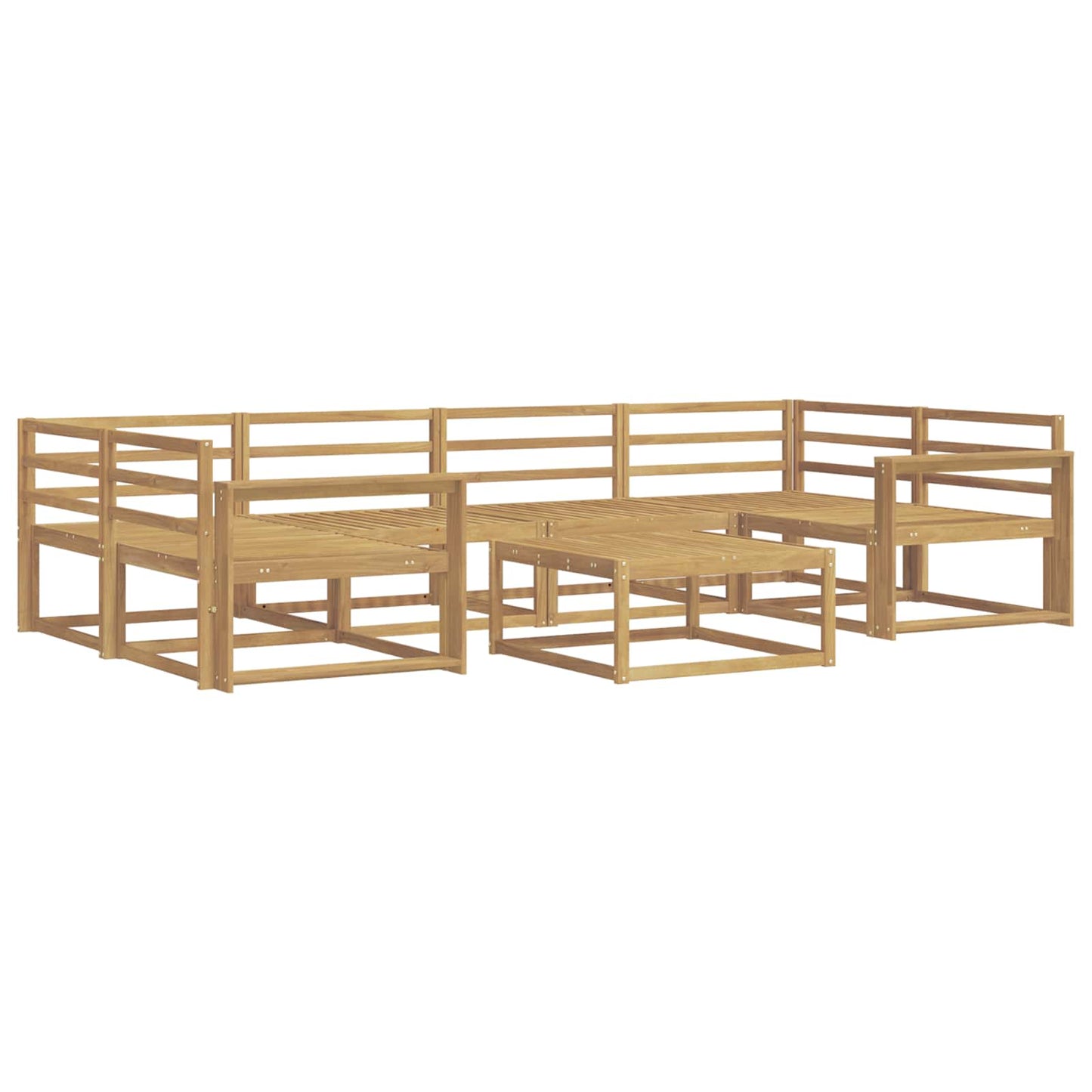 Utendørs sofa-sett 7 pcs Hvit