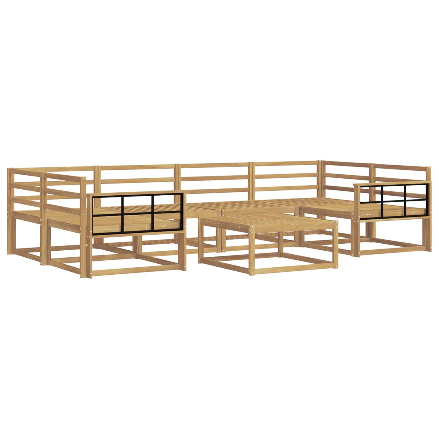 Utendørs sofa-sett 7 pcs Hvit