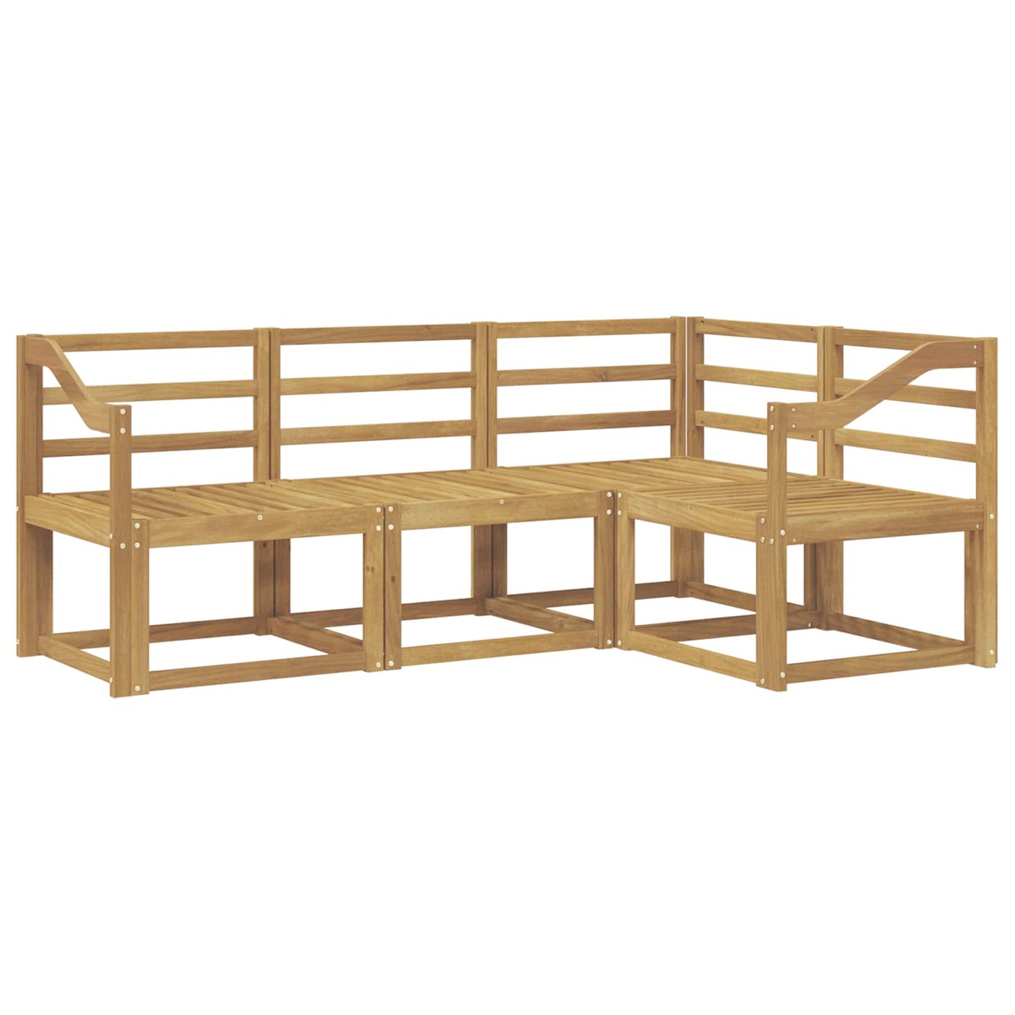 Utendørs sofa-sett 4 pcs Hvit 185,5 x 126,5 x 73 cm