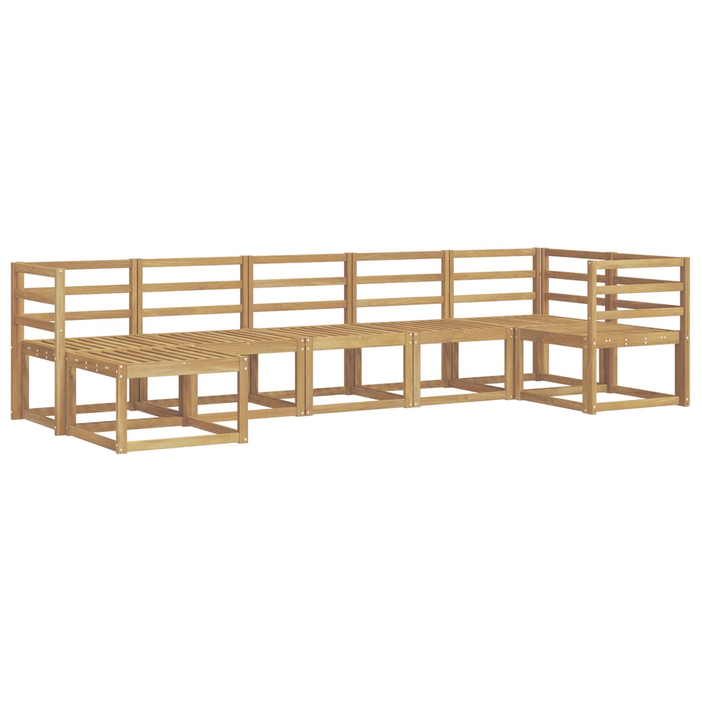 Utendørs sofa-sett 7 pcs Hvit Solid akasietre