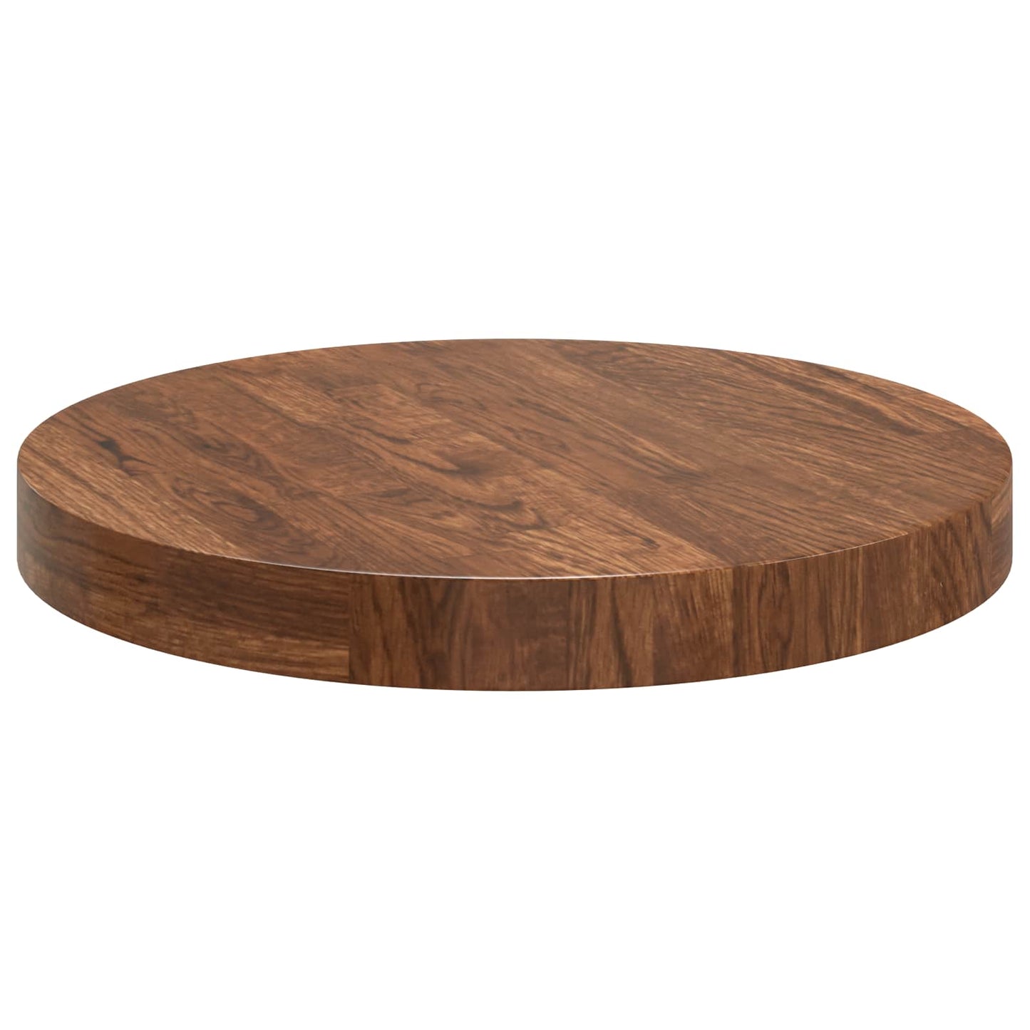 Bordplate Lys Brun Ø 40 x 4 cm Massivt Eiketre