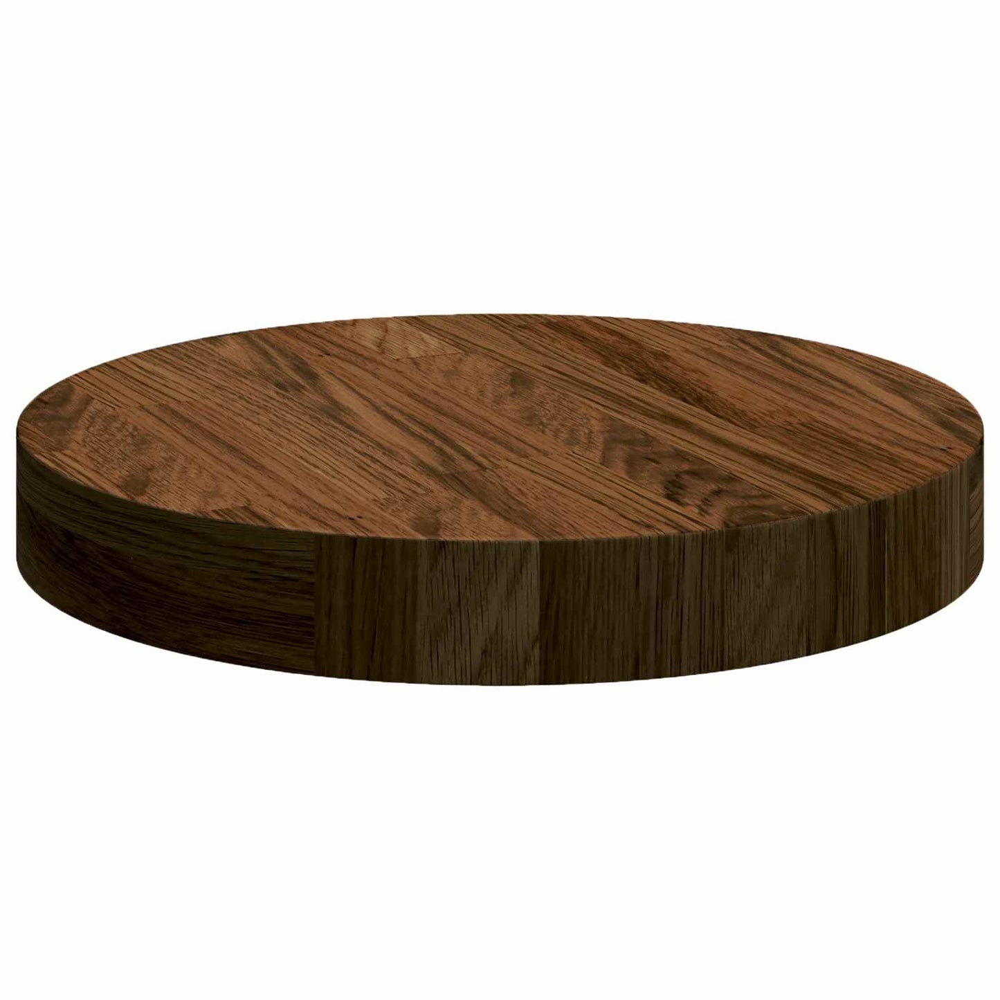 Bordplate Mørk brun Ø 30 x 4 cm Massivt Eiketre
