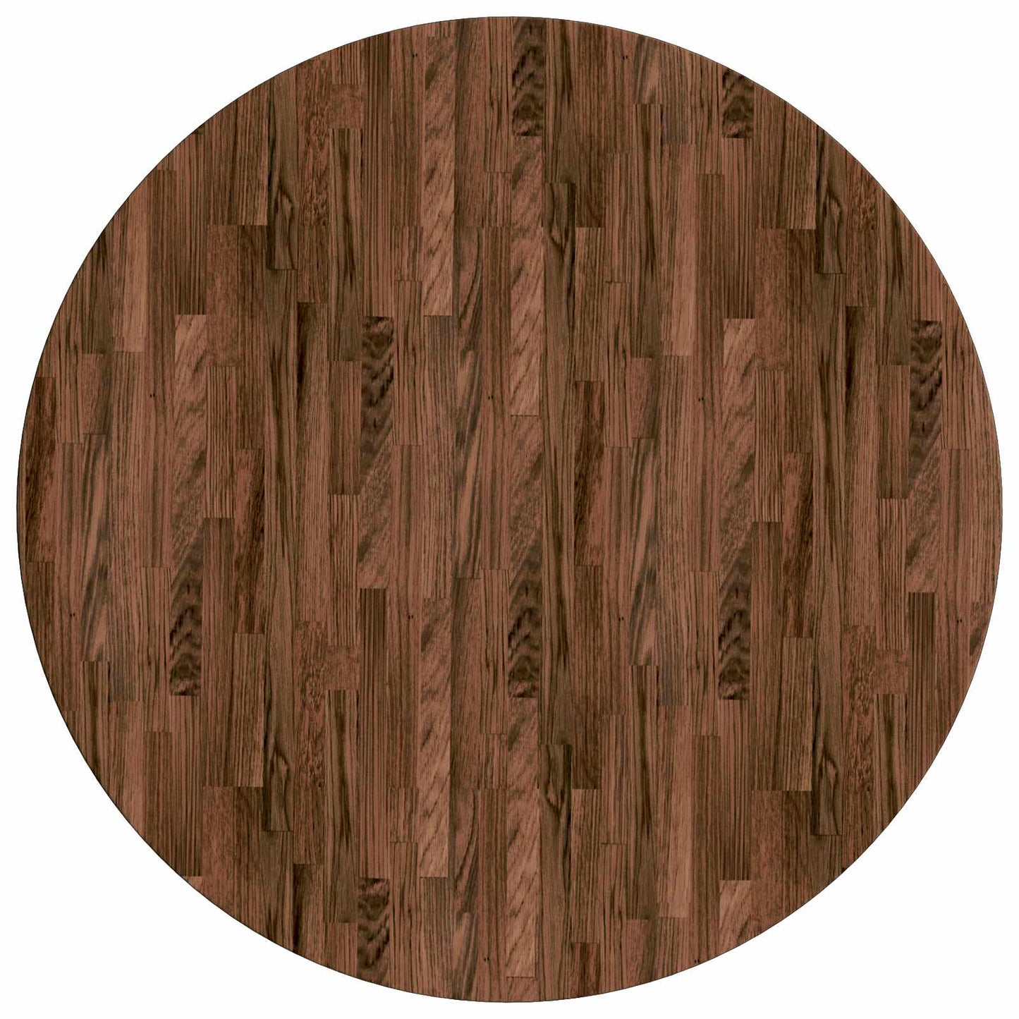 Bordplate Mørk brun Ø 30 x 4 cm Massivt Eiketre