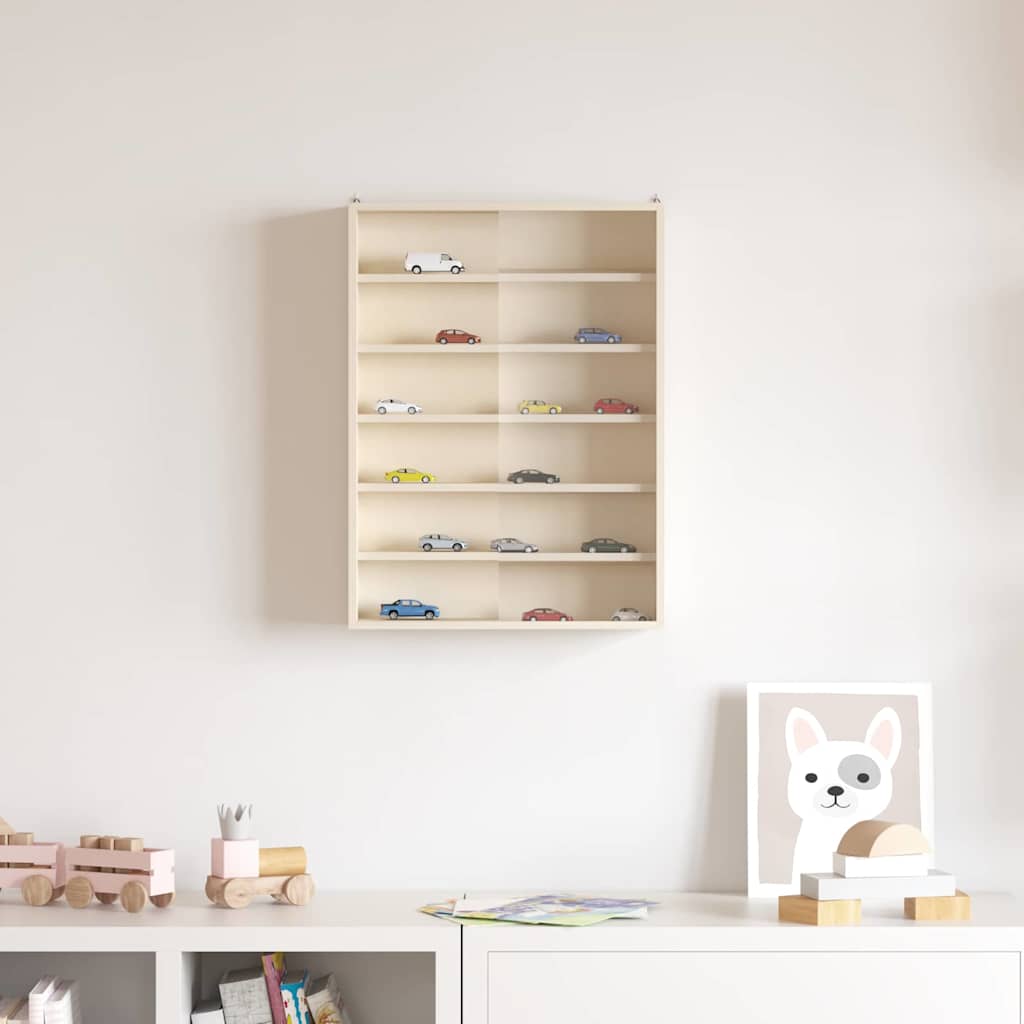 Veggdokumentdisplay med hylle Beige 40 x 8,5 x 54 cm Kryssfinér